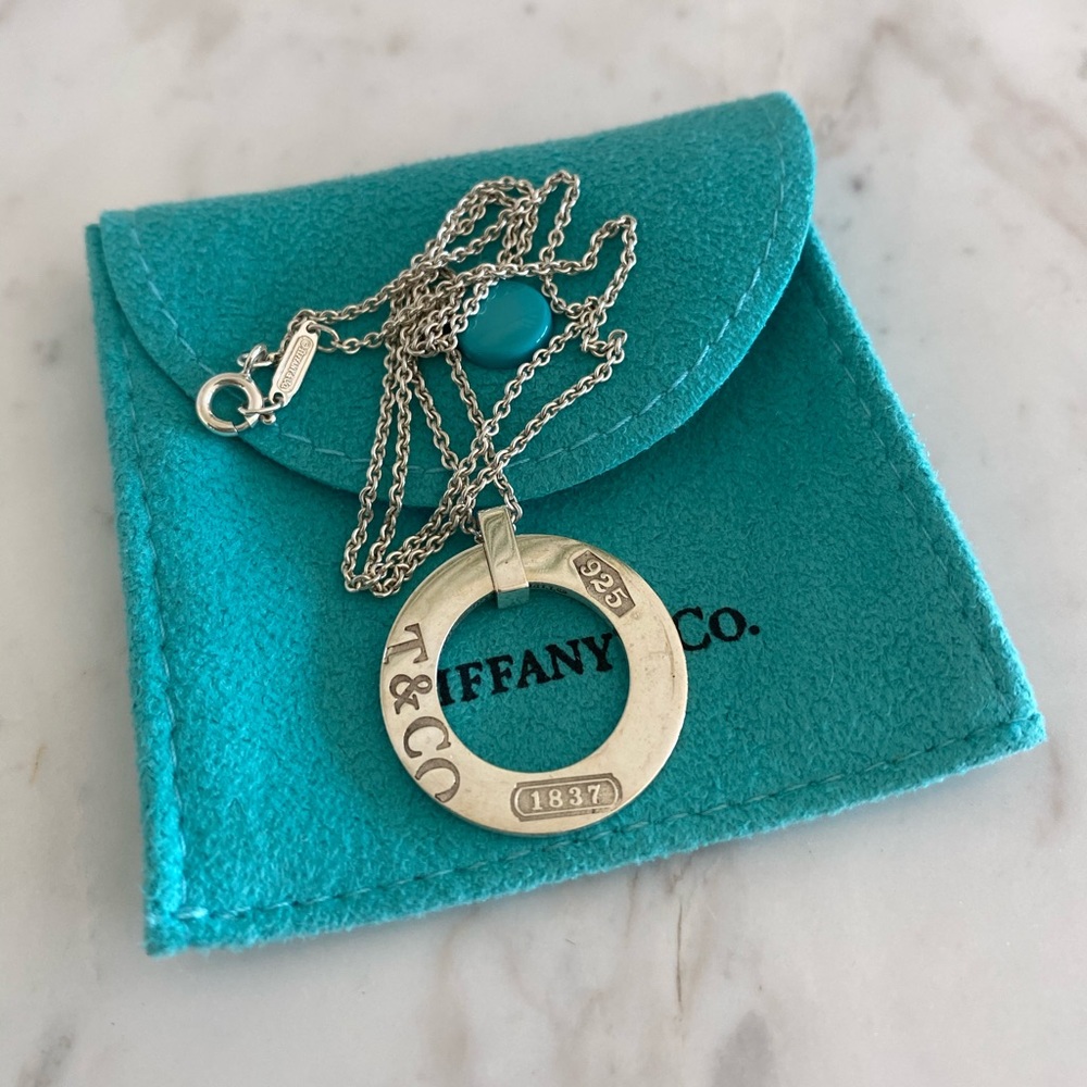 Tiffany & Co. Silver 1837 Circle Pendant Necklace